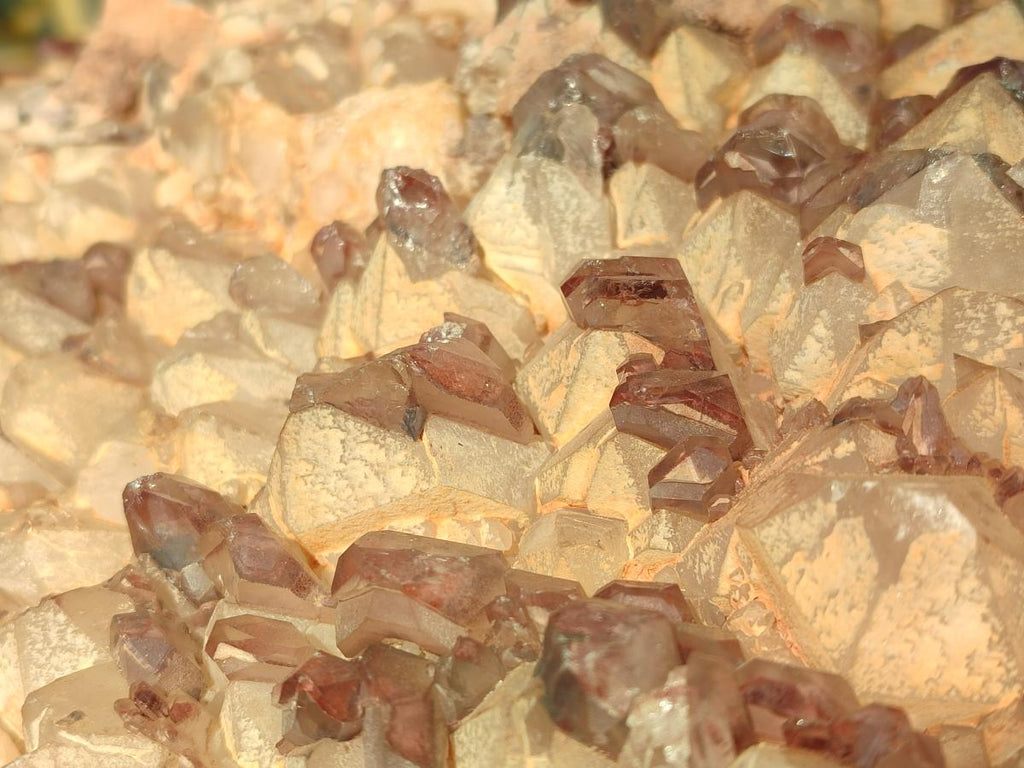 Natural XXL Red Hematoid and White Quartz Crystal Cluster x 1 From Orange River, South Africa - Toprock Gemstones and Minerals 