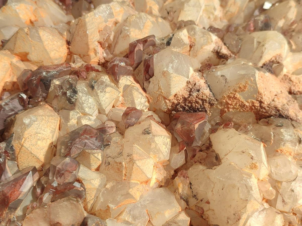 Natural XXL Red Hematoid and White Quartz Crystal Cluster x 1 From Orange River, South Africa - Toprock Gemstones and Minerals 
