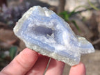 Natural Blue Lace Agate Geode Specimens x 29 From Nsanje, Malawi - Toprock Gemstones and Minerals 
