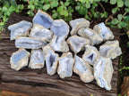 Natural Blue Lace Agate Geode Specimens x 29 From Nsanje, Malawi - Toprock Gemstones and Minerals 