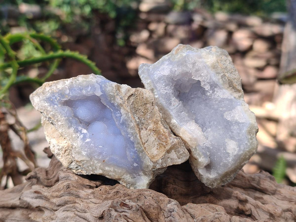 Natural Blue Lace Agate Geode Specimens x 29 From Nsanje, Malawi - Toprock Gemstones and Minerals 