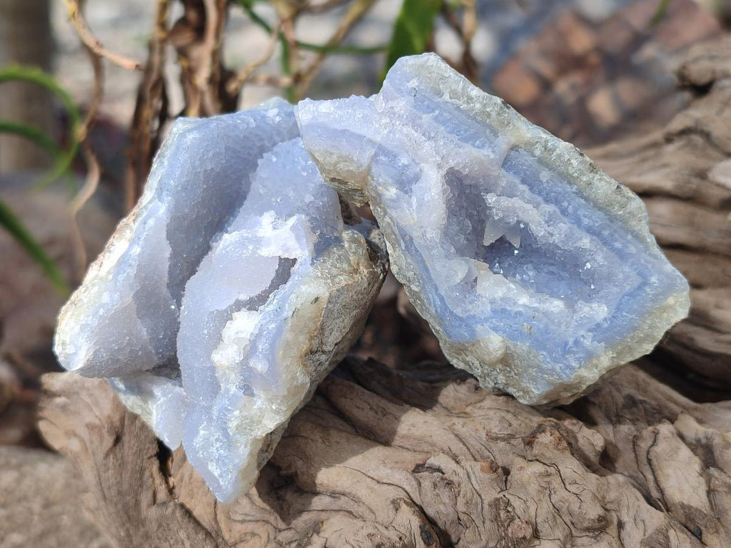 Natural Blue Lace Agate Geode Specimens x 29 From Nsanje, Malawi - Toprock Gemstones and Minerals 