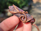 Hand Made Mixed Stone Copper Wire Wrapped Necklaces x 6 From South Africa - Toprock Gemstones and Minerals 