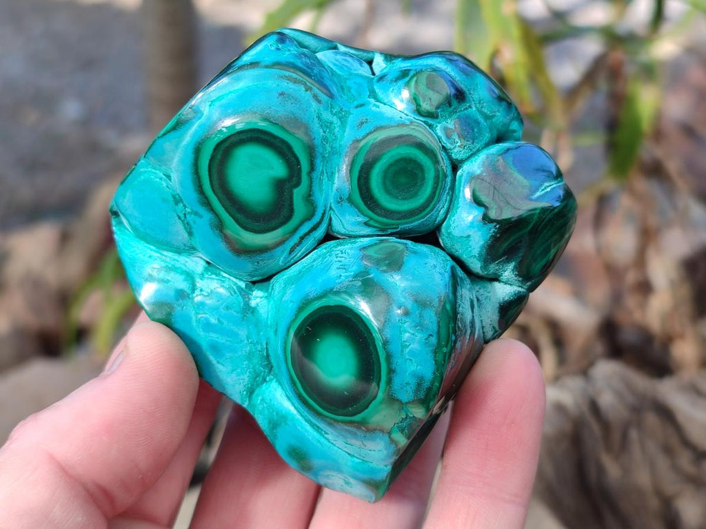 Polished Malacolla Free Forms x 3 From Kulukuluku, Congo - Toprock Gemstones and Minerals 