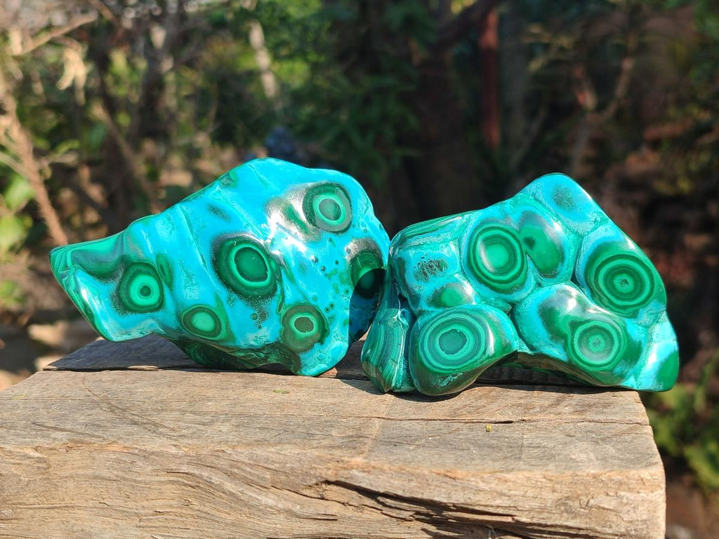 Polished Malacolla Free Forms x 3 From Kulukuluku, Congo - Toprock Gemstones and Minerals 