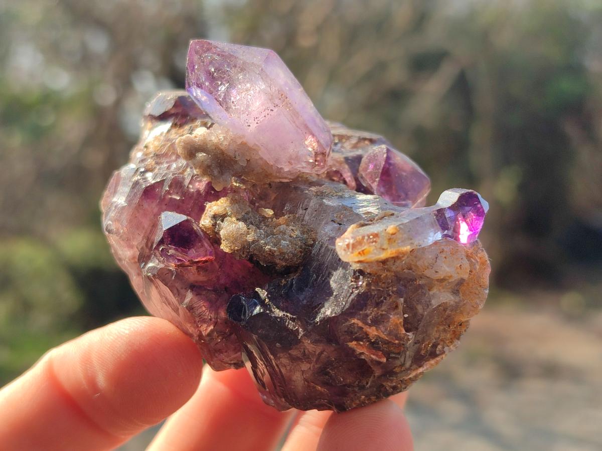 Hand Made Natural Chiredzi Amethyst Conglomerate Specimens x 6 From Chiredzi, Zimbabwe - Toprock Gemstones and Minerals 