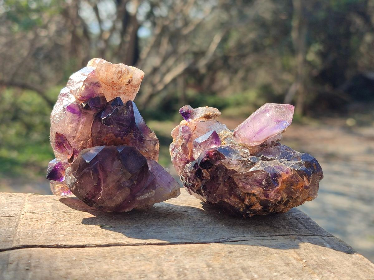 Hand Made Natural Chiredzi Amethyst Conglomerate Specimens x 6 From Chiredzi, Zimbabwe - Toprock Gemstones and Minerals 