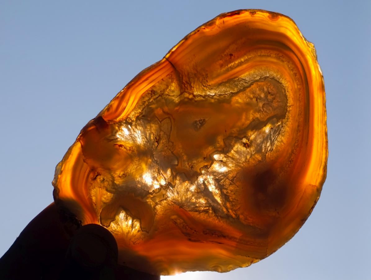 Polished and Natural Banded Agate Slices with Natural Edging x 6 From Madagascar - Toprock Gemstones and Minerals 