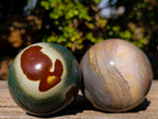 Polished Polychrome Jasper Spheres x 3 From Androka, Madagascar - Toprock Gemstones and Minerals 