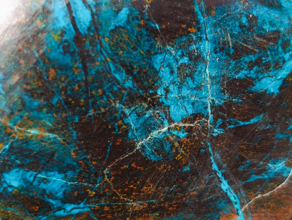 Polished Shattuckite Free Forms with Malachite, Azurite and Chrysocolla x 4 From Kaokoveld, Namibia - Toprock Gemstones and Minerals 