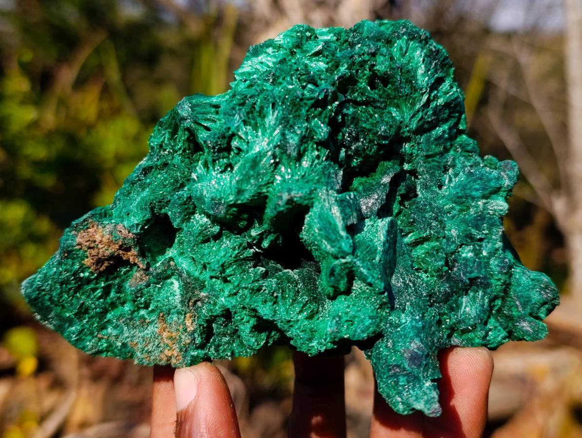 Natural Silky Malachite Specimens x 2 From Kasompe, Congo - Toprock Gemstones and Minerals 