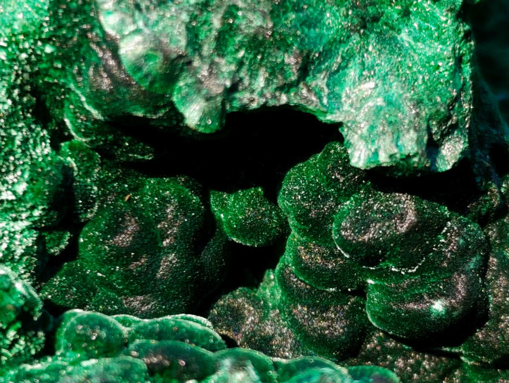Natural Silky Malachite Specimens x 2 From Kasompe, Congo - Toprock Gemstones and Minerals 