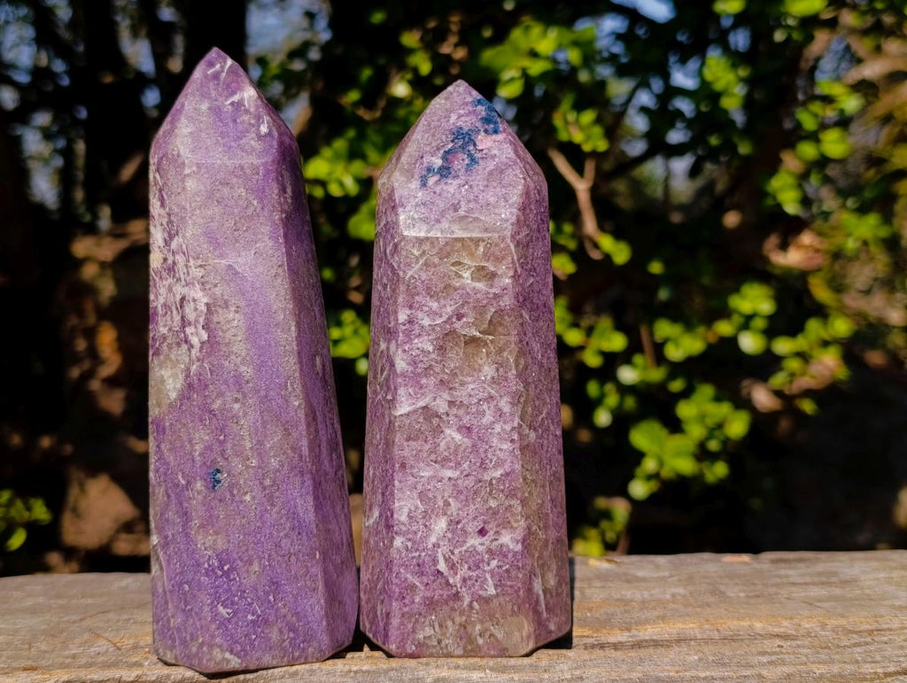 Polished Lepidolite Display Crystals x 3 From Ambatondrazaka, Madagascar - Toprock Gemstones and Minerals 
