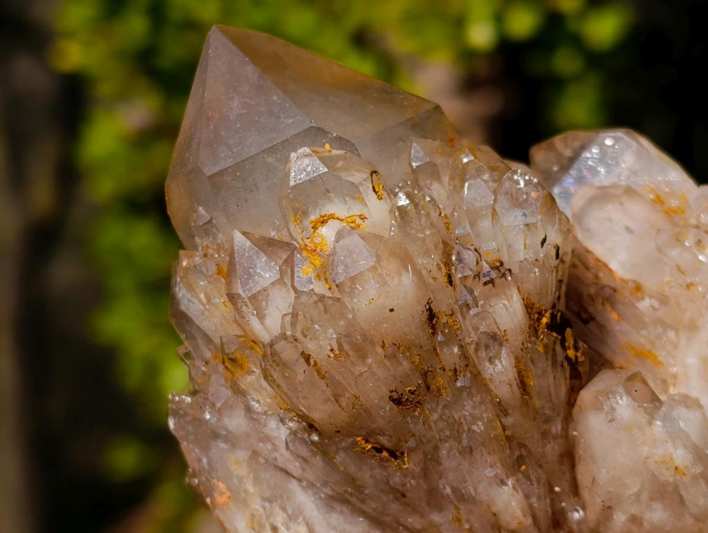 Natural Cascading White Phantom Smokey Luena Quartz Clusters x 4 From Luena, Congo - Toprock Gemstones and Minerals 