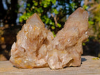 Natural Cascading White Phantom Smokey Luena Quartz Clusters x 4 From Luena, Congo - Toprock Gemstones and Minerals 