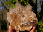 Natural Cascading White Phantom Smokey Luena Quartz Clusters x 4 From Luena, Congo - Toprock Gemstones and Minerals 
