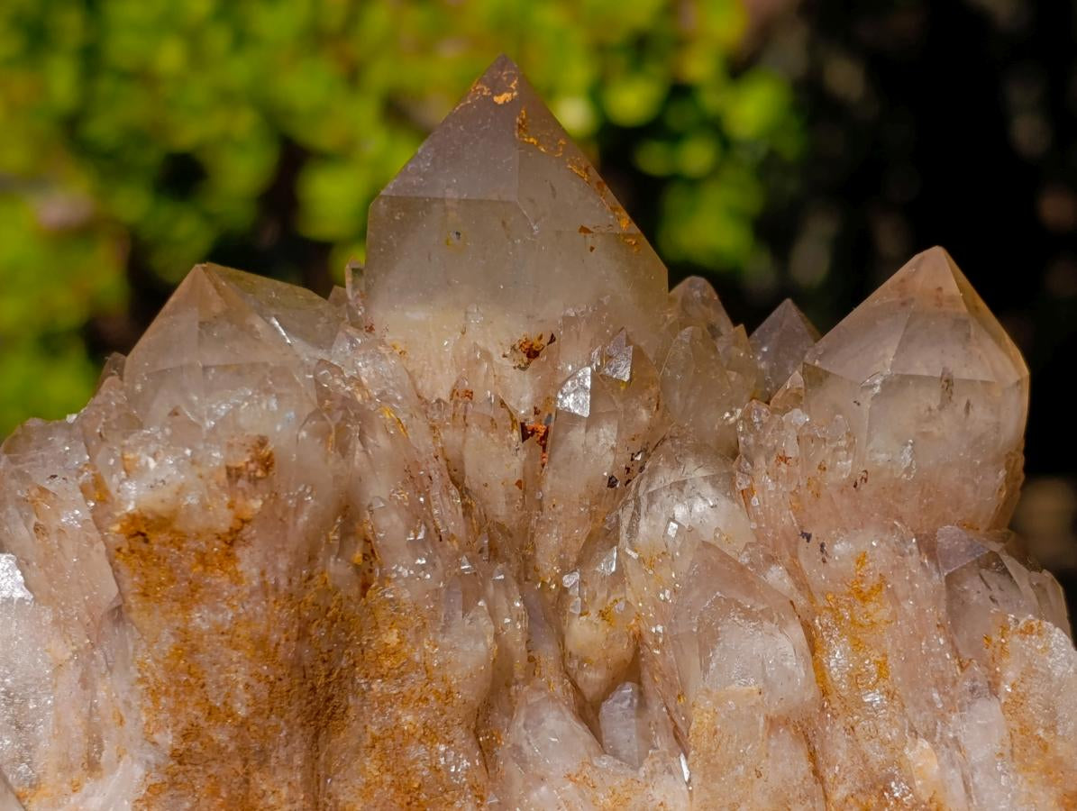 Natural Cascading White Phantom Smokey Luena Quartz Clusters x 4 From Luena, Congo - Toprock Gemstones and Minerals 