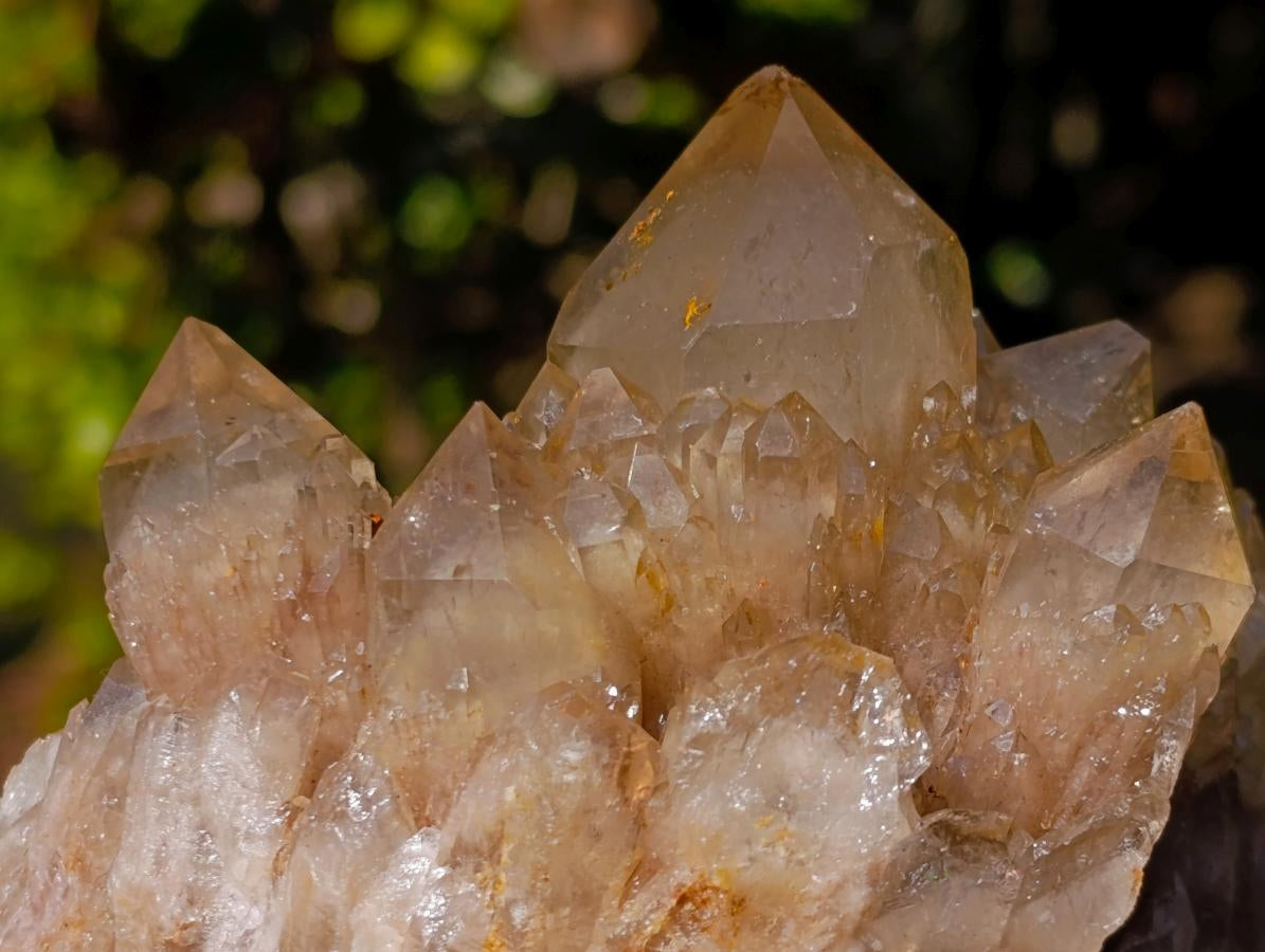 Natural Cascading White Phantom Smokey Luena Quartz Clusters x 4 From Luena, Congo - Toprock Gemstones and Minerals 