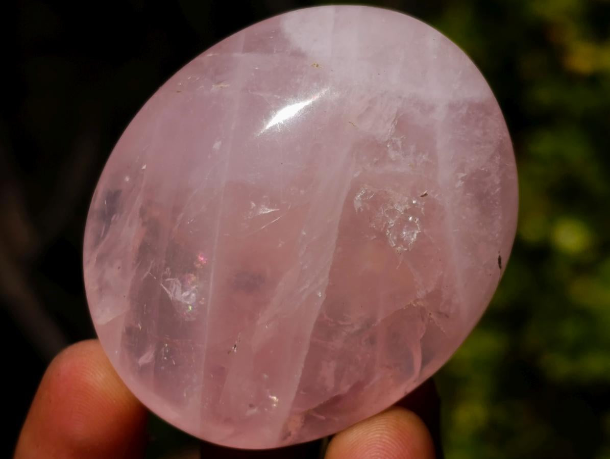 Polished Gemmy Rose Quartz Palm Stones x 20 From Madagascar - Toprock Gemstones and Minerals 