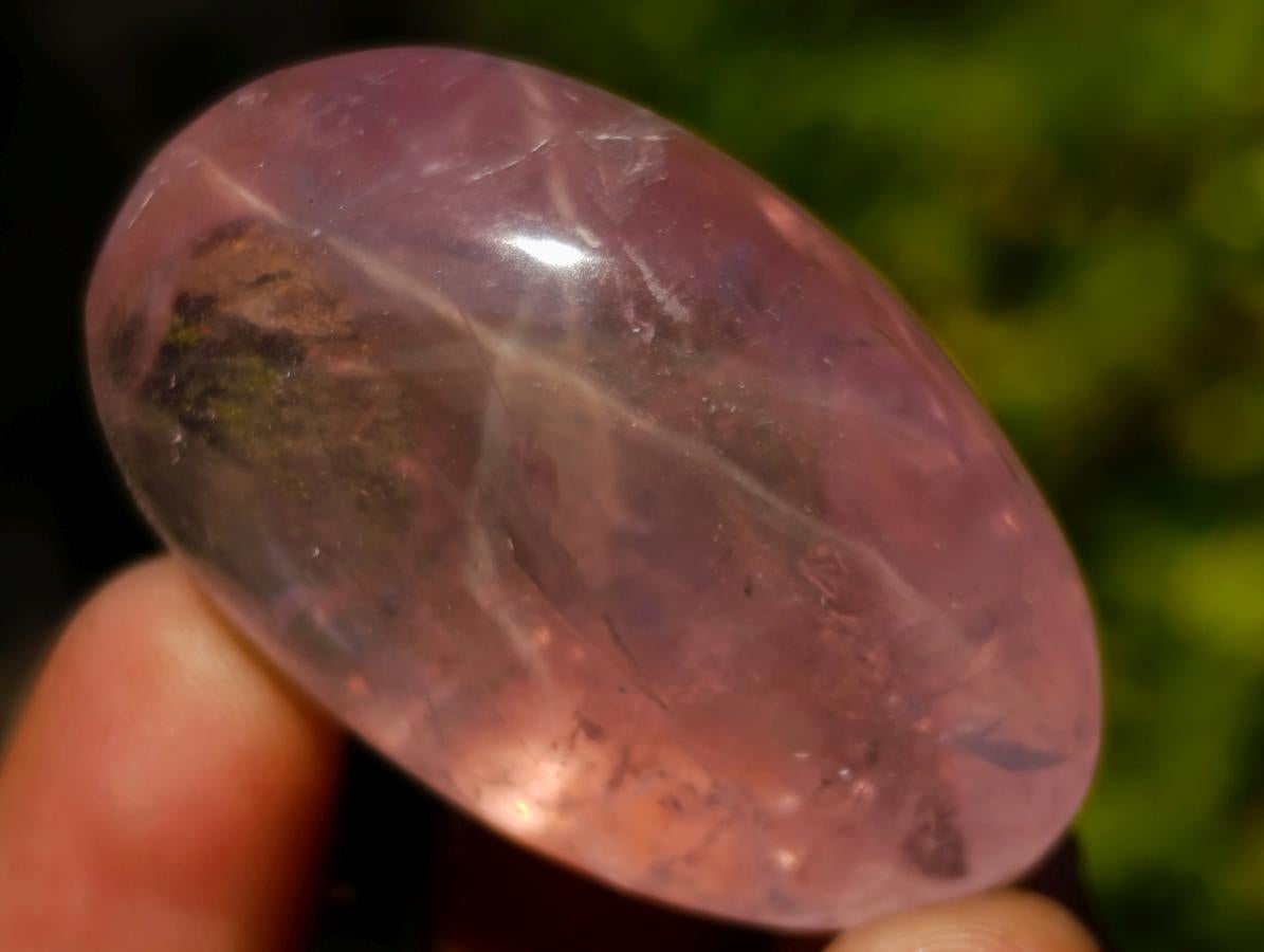 Polished Gemmy Rose Quartz Palm Stones x 20 From Madagascar - Toprock Gemstones and Minerals 