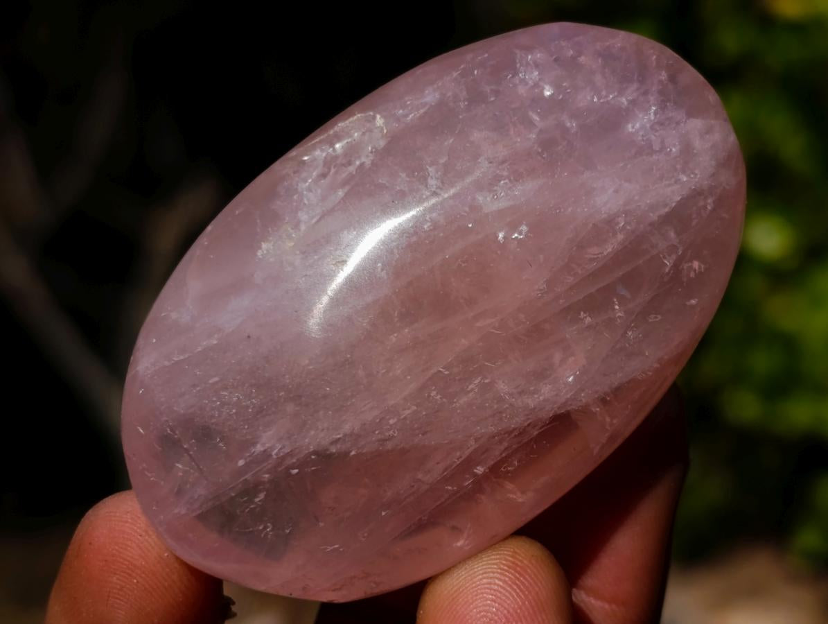 Polished Gemmy Rose Quartz Palm Stones x 20 From Madagascar - Toprock Gemstones and Minerals 