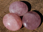 Polished Gemmy Rose Quartz Palm Stones x 20 From Madagascar - Toprock Gemstones and Minerals 