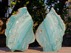 Polished One Side Mtorolite Chrysoprase Slices x 6 From Mutorashanga, Zimbabwe - Toprock Gemstones and Minerals 