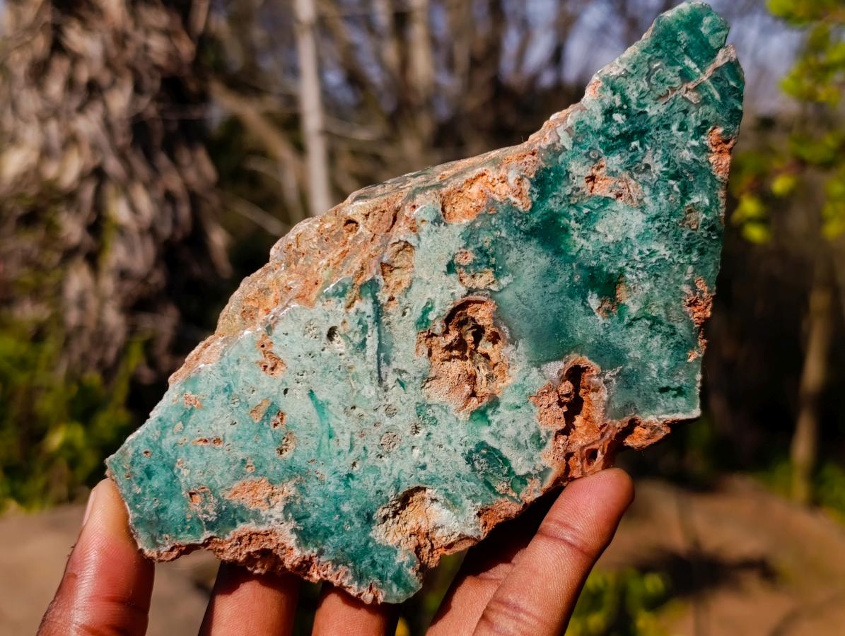 Polished One Side Mtorolite Chrysoprase Slices x 6 From Mutorashanga, Zimbabwe - Toprock Gemstones and Minerals 