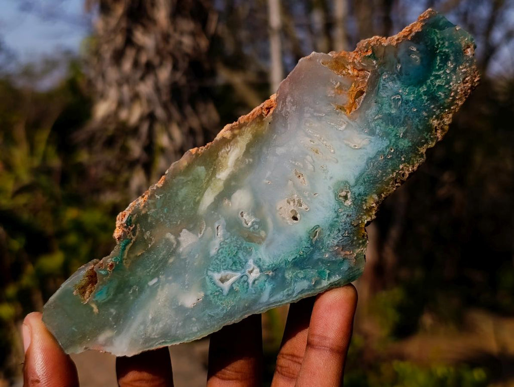 Polished One Side Mtorolite Chrysoprase Slices x 6 From Mutorashanga, Zimbabwe - Toprock Gemstones and Minerals 
