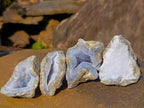 Natural Small Blue Lace Agate Geode Specimens x 35 From Nsanje, Malawi - Toprock Gemstones and Minerals 