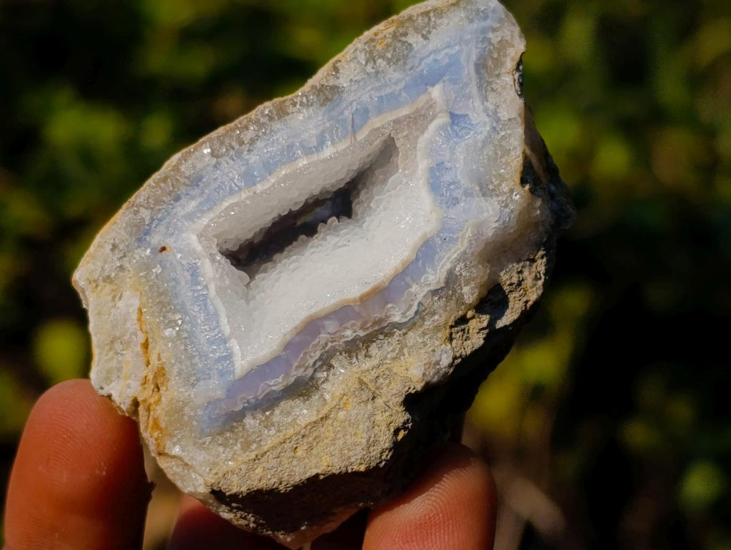 Natural Small Blue Lace Agate Geode Specimens x 35 From Nsanje, Malawi - Toprock Gemstones and Minerals 