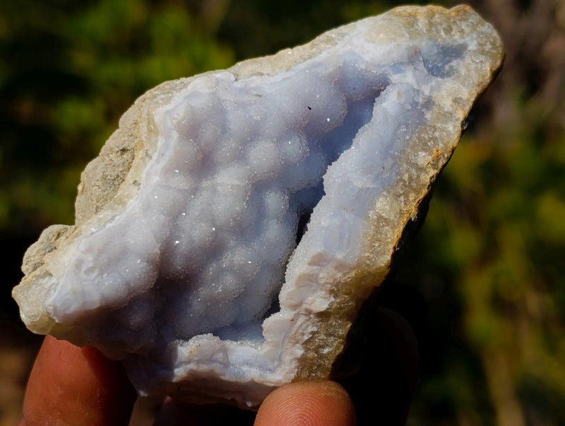 Natural Small Blue Lace Agate Geode Specimens x 35 From Nsanje, Malawi - Toprock Gemstones and Minerals 