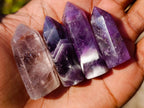 Polished Chevron Amethyst Jewellery Crystals x 24 From Zambia - Toprock Gemstones and Minerals 