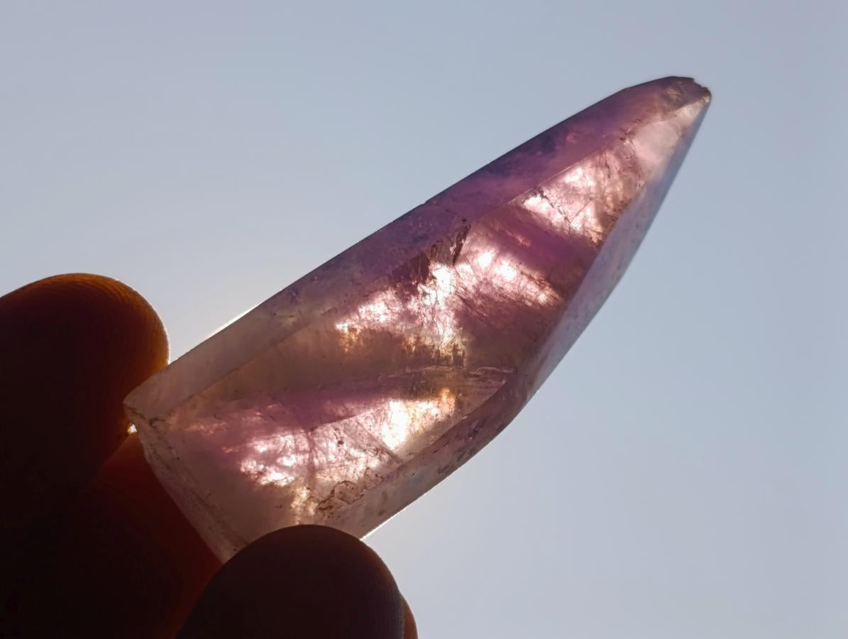 Polished Chevron Amethyst Jewellery Crystals x 24 From Zambia - Toprock Gemstones and Minerals 