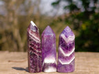 Polished Chevron Amethyst Jewellery Crystals x 24 From Zambia - Toprock Gemstones and Minerals 