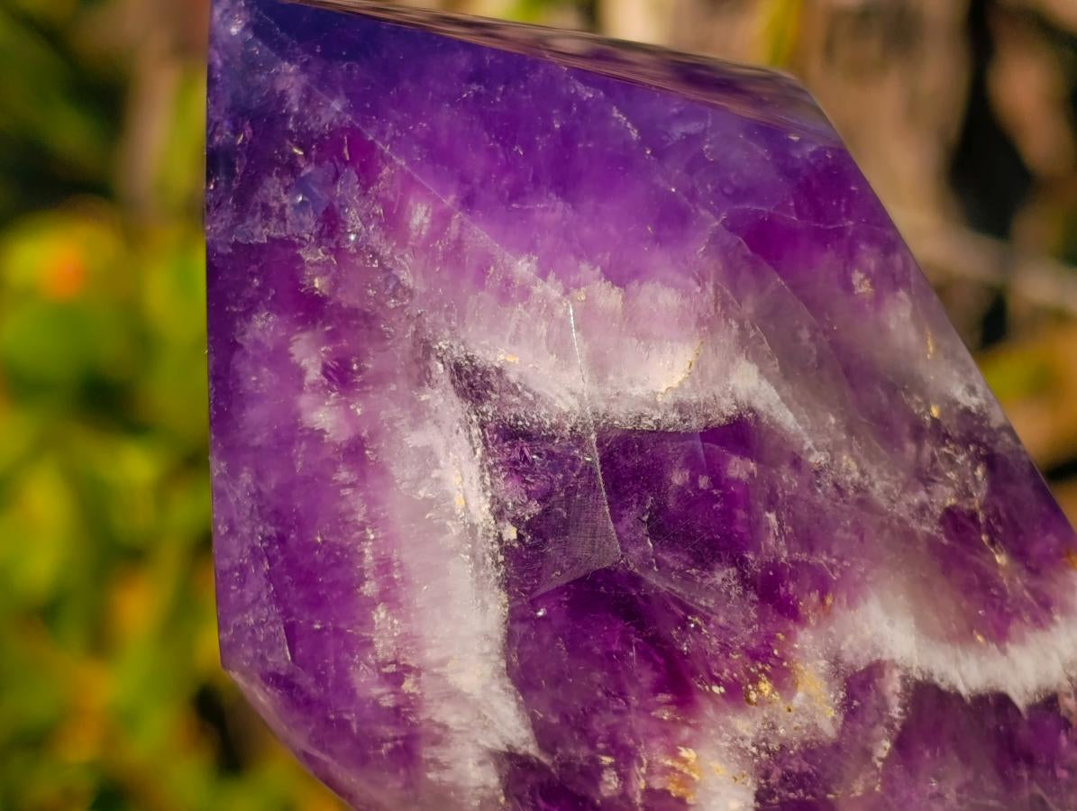 Polished Chevron Amethyst Display Crystals x 2 From Zambia - Toprock Gemstones and Minerals 