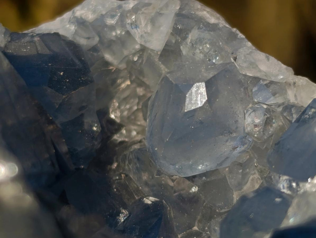 Natural Blue Celestite Geode Specimens x 3 From Sakoany, Madagascar - Toprock Gemstones and Minerals 