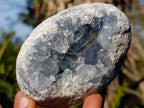 Natural Blue Celestite Geode Specimens x 3 From Sakoany, Madagascar - Toprock Gemstones and Minerals 