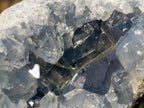 Natural Blue Celestite Geode Specimens x 3 From Sakoany, Madagascar - Toprock Gemstones and Minerals 