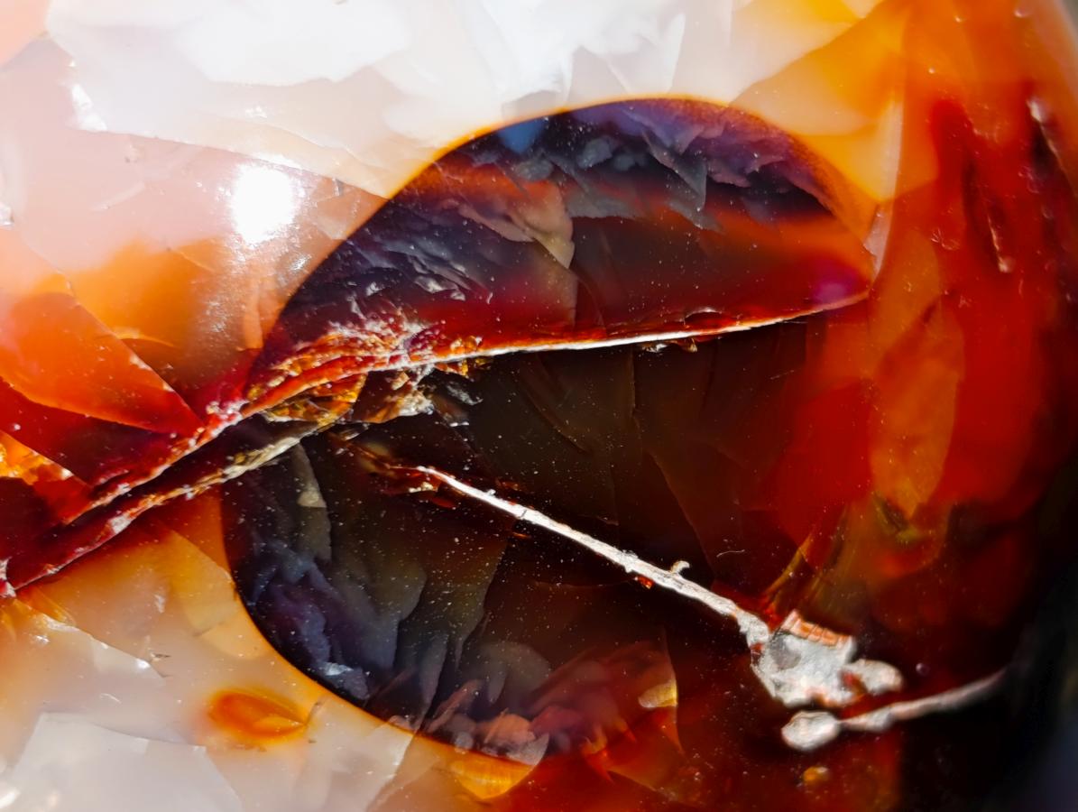 Polished and Natural Carnelian Agate Gemstone Spheres x 6 From Madagascar - Toprock Gemstones and Minerals 