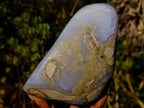 Polished Large Blue Lace Agate Standing Display Piece x 1 From Nsanje, Malawi - Toprock Gemstones and Minerals 