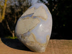 Polished Large Blue Lace Agate Standing Display Piece x 1 From Nsanje, Malawi - Toprock Gemstones and Minerals 