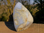 Polished Large Blue Lace Agate Standing Display Piece x 1 From Nsanje, Malawi - Toprock Gemstones and Minerals 