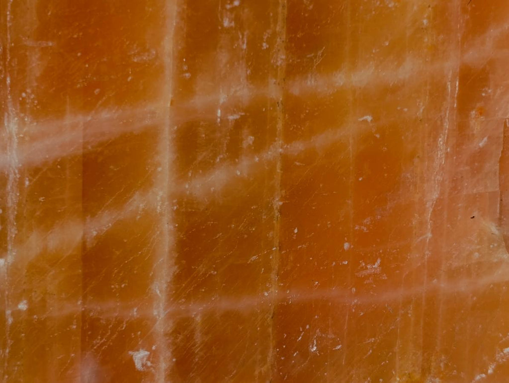 Natural Rhombohedral Sunset Orange Calcite Specimens x 3 From Spitzkop, Namibia - Toprock Gemstones and Minerals 