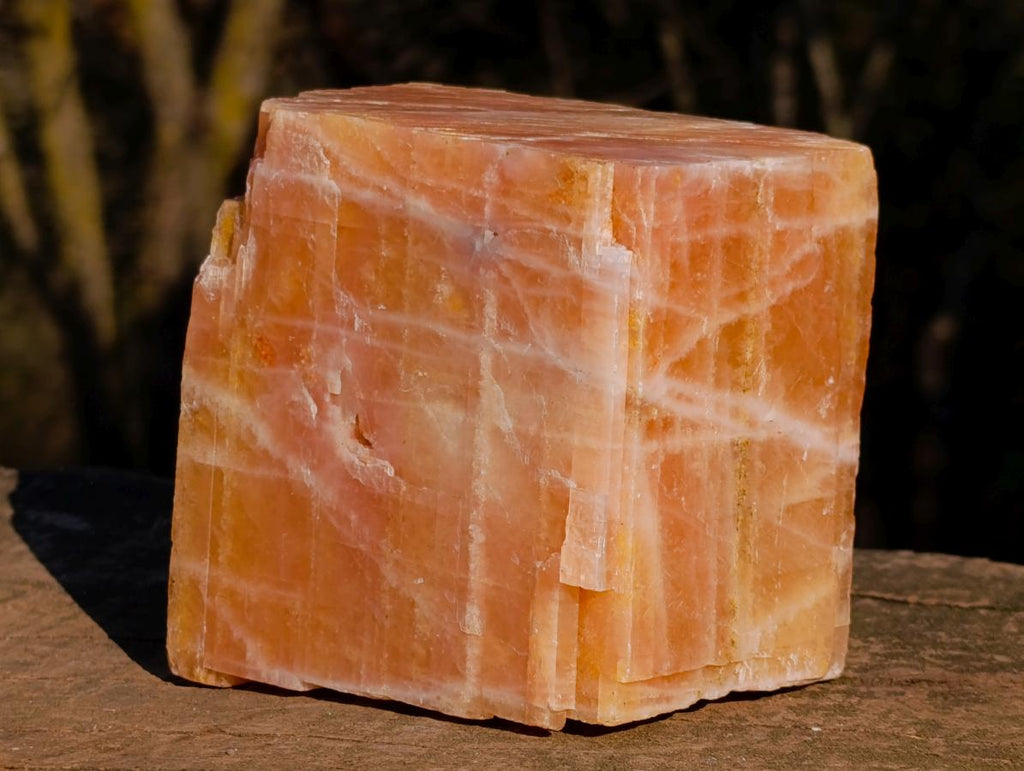 Natural Rhombohedral Sunset Orange Calcite Specimens x 3 From Spitzkop, Namibia - Toprock Gemstones and Minerals 