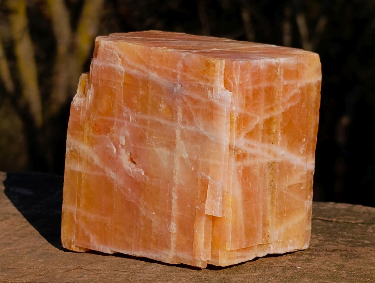 Natural Rhombohedral Sunset Orange Calcite Specimens x 3 From Spitzkop, Namibia - Toprock Gemstones and Minerals 
