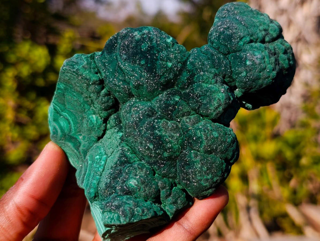 Natural Botryoidal Malachite Specimens x 4 From Congo - Toprock Gemstones and Minerals 