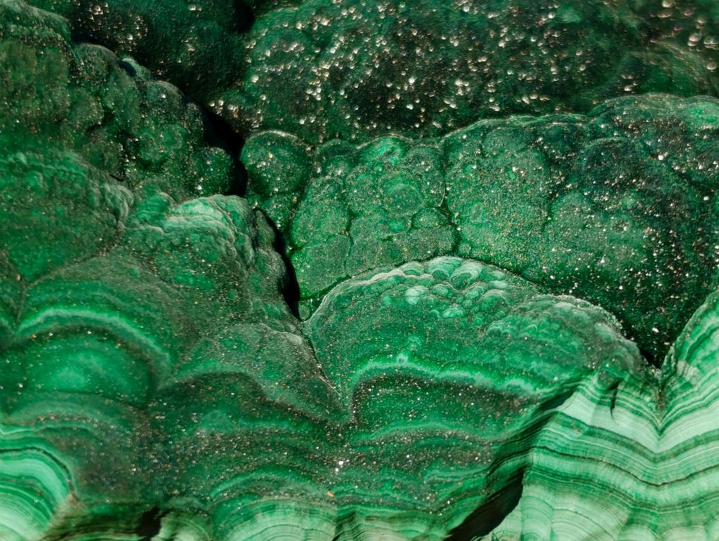 Natural Botryoidal Malachite Specimens x 4 From Congo - Toprock Gemstones and Minerals 