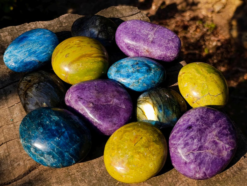 Polished Mixed Multi Mineral Galets x 12 From Madagascar - Toprock Gemstones and Minerals 