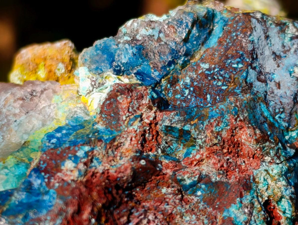 Natural Shattuckite Cobbed Pieces x 4 From Kaokoveld, Namibia - Toprock Gemstones and Minerals 